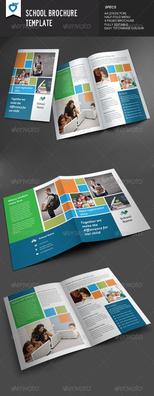 GraphicRiver School Brochure 8678384 GraphicRiver School Brochure 8678384