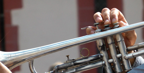 Playing Trumpet in Outside 2 Playing Trumpet in Outside 2