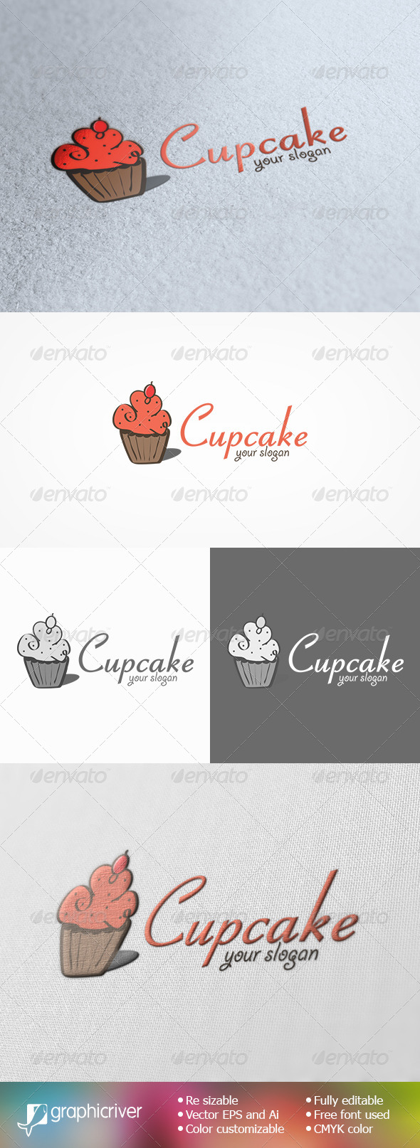 GraphicRiver Cupcake Logo Template 8676385 GraphicRiver Cupcake Logo Template 8676385