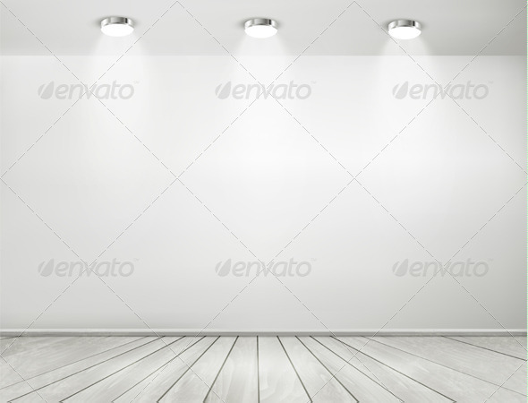 GraphicRiver Grey Room Spotlights and Wooden Floor 8677083 GraphicRiver Grey Room Spotlights and Wooden Floor 8677083