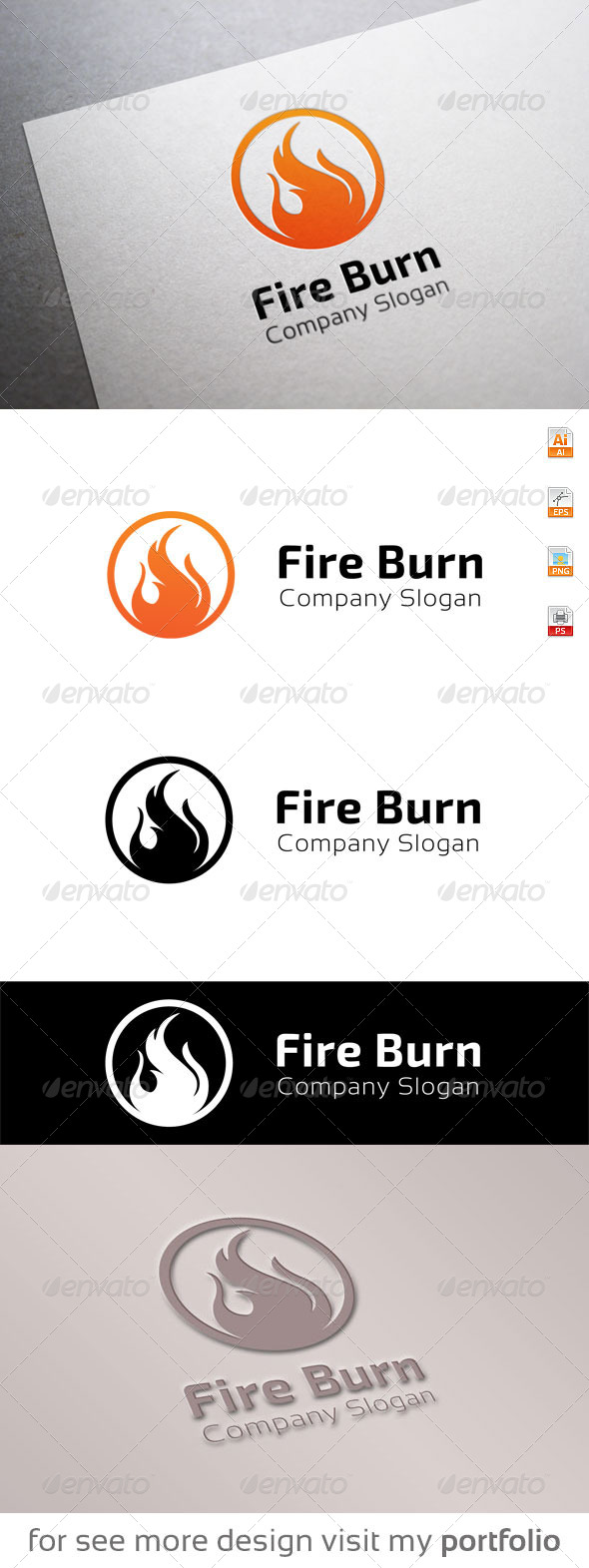 GraphicRiver Fire Burn logo 8679653 GraphicRiver Fire Burn logo 8679653