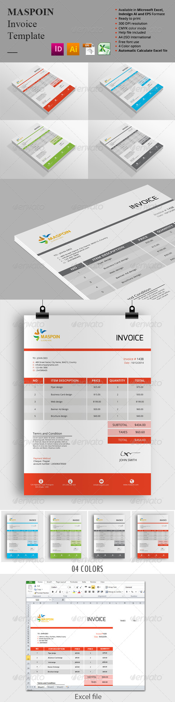 Maspoin Invoice Templates (Proposals & Invoices)