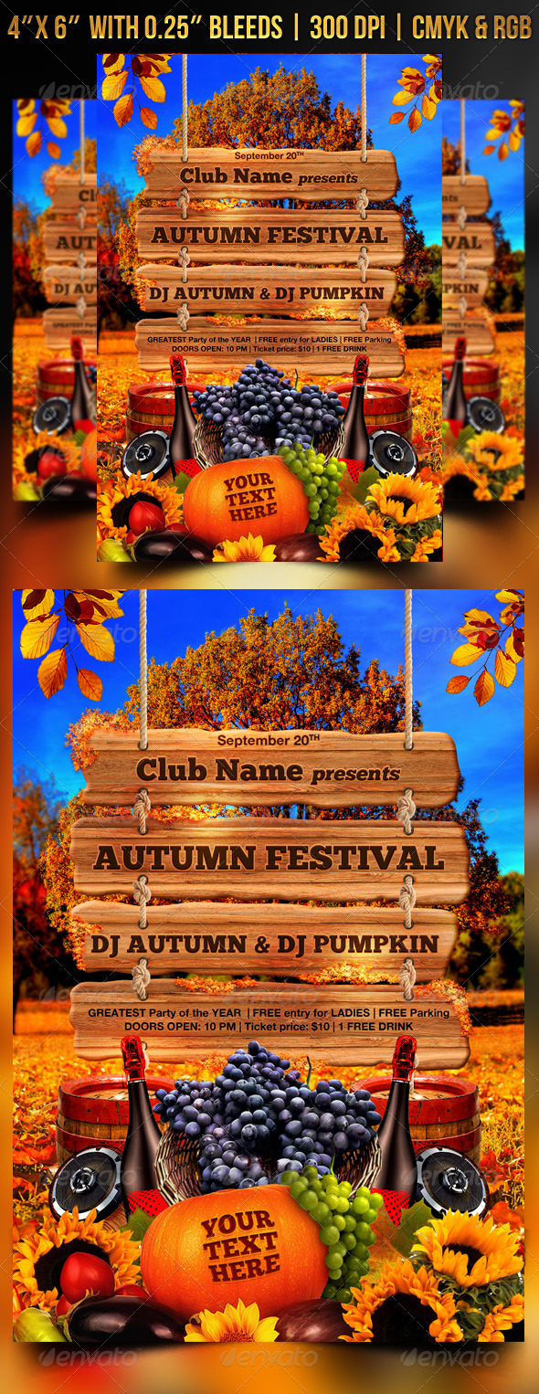 Autumn Festival Flyer Template (Clubs & Parties)