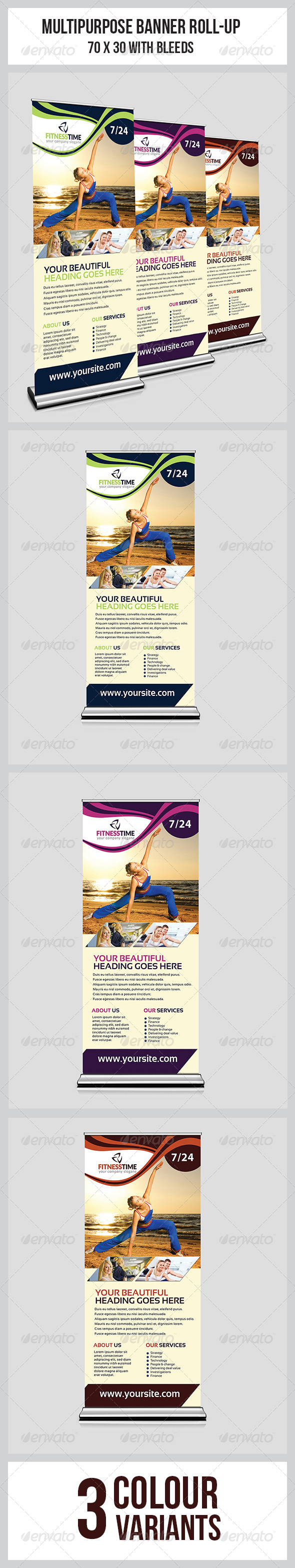 Fitness Roll Up Banner (Signage)