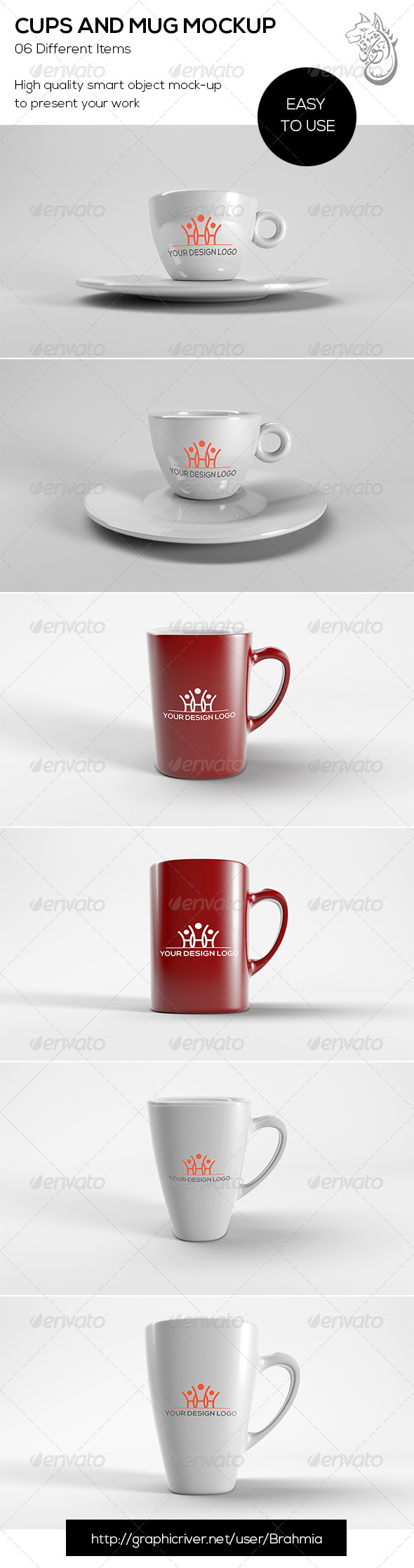 GraphicRiver Cups And Mug Mockup 8683470 GraphicRiver Cups And Mug Mockup 8683470
