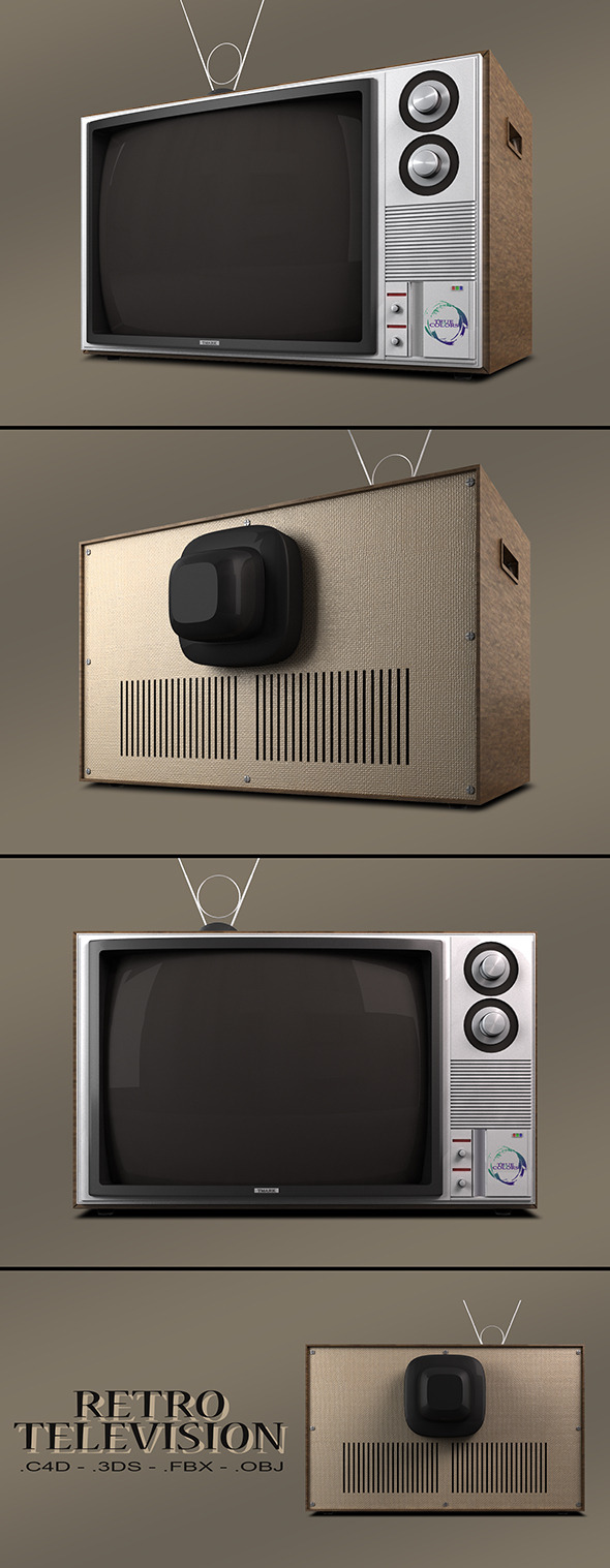 3DOcean Retro Television Vray 8685590 3DOcean Retro Television Vray 8685590
