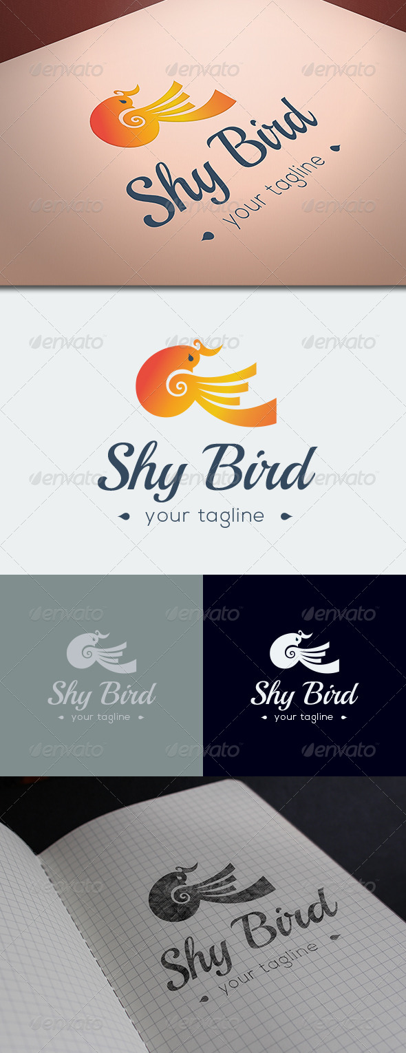 GraphicRiver Shy Bird Logo Template 8686042 GraphicRiver Shy Bird Logo Template 8686042