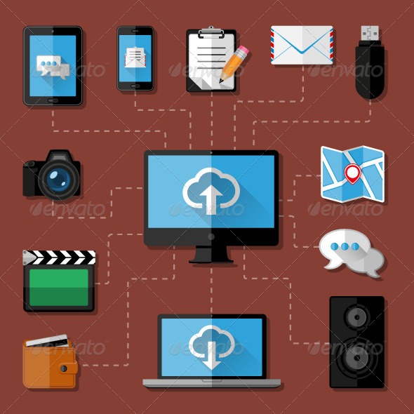 GraphicRiver Cloud Storage Concept Flat Design 8687067 GraphicRiver Cloud Storage Concept Flat Design 8687067
