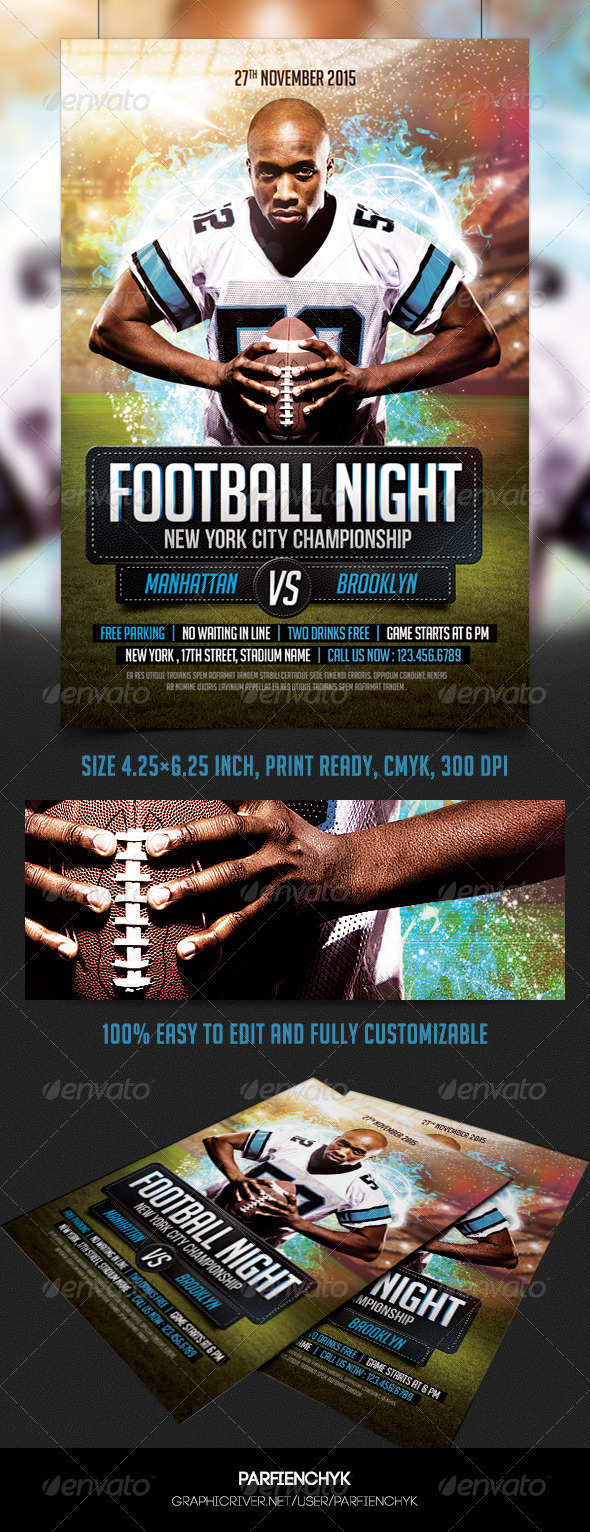 GraphicRiver Football Flyer Template 8687176 GraphicRiver Football Flyer Template 8687176