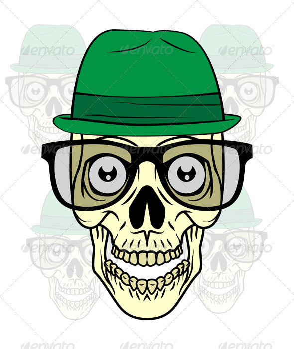 GraphicRiver Nerd Skull 8687229 GraphicRiver Nerd Skull 8687229