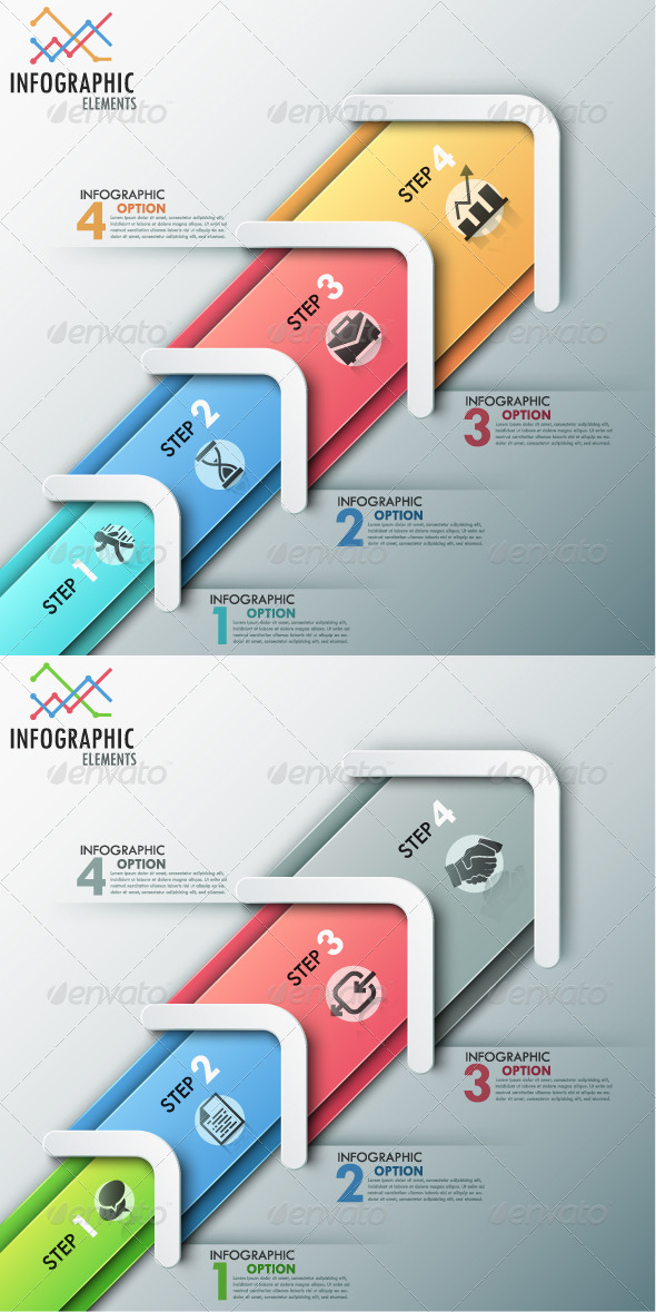 Modern Infographic Process Template 2 Colors Modern Infographic Process Template 2 Colors
