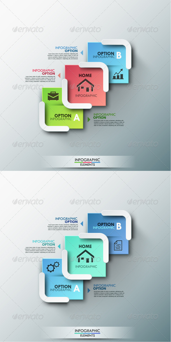 Modern Infographic Options Banner 2 Colors Modern Infographic Options Banner 2 Colors