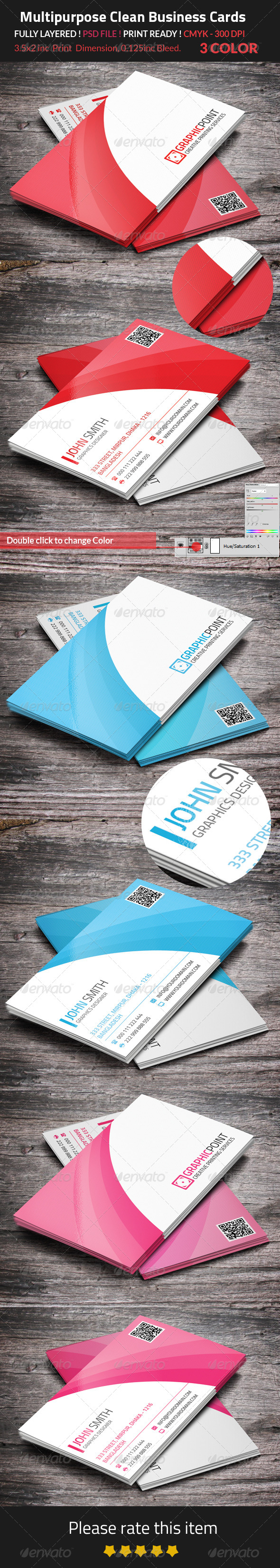 GraphicRiver Multipurpose clean Business Cards 8689136 GraphicRiver Multipurpose clean Business Cards 8689136