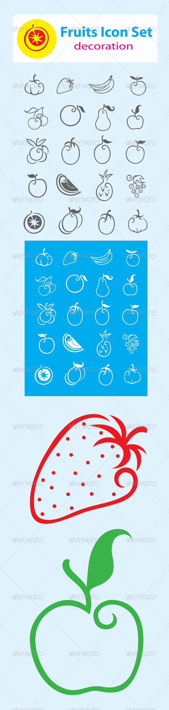 Fruit Icon Set