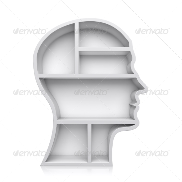 GraphicRiver Head Shape 3D Shelves 8693793 GraphicRiver Head Shape 3D Shelves 8693793