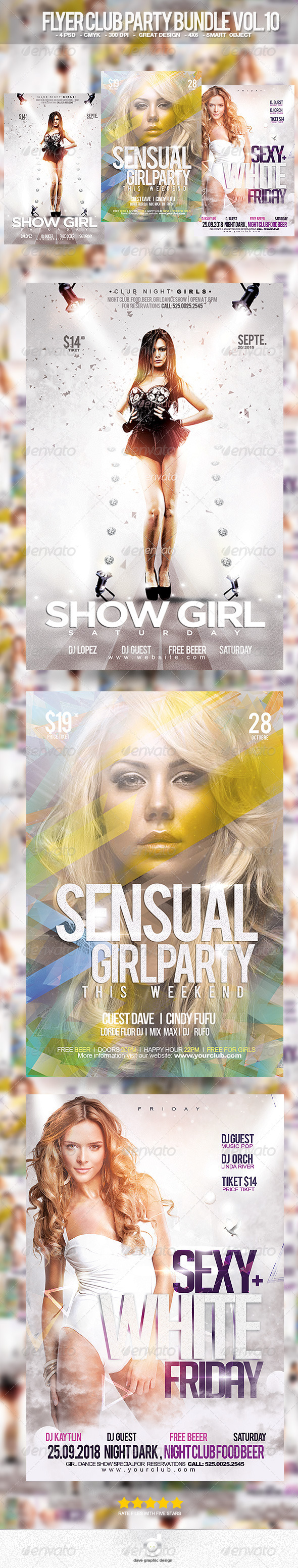 Flyer Club Party Bundle Vol. 10 (Clubs & Parties)