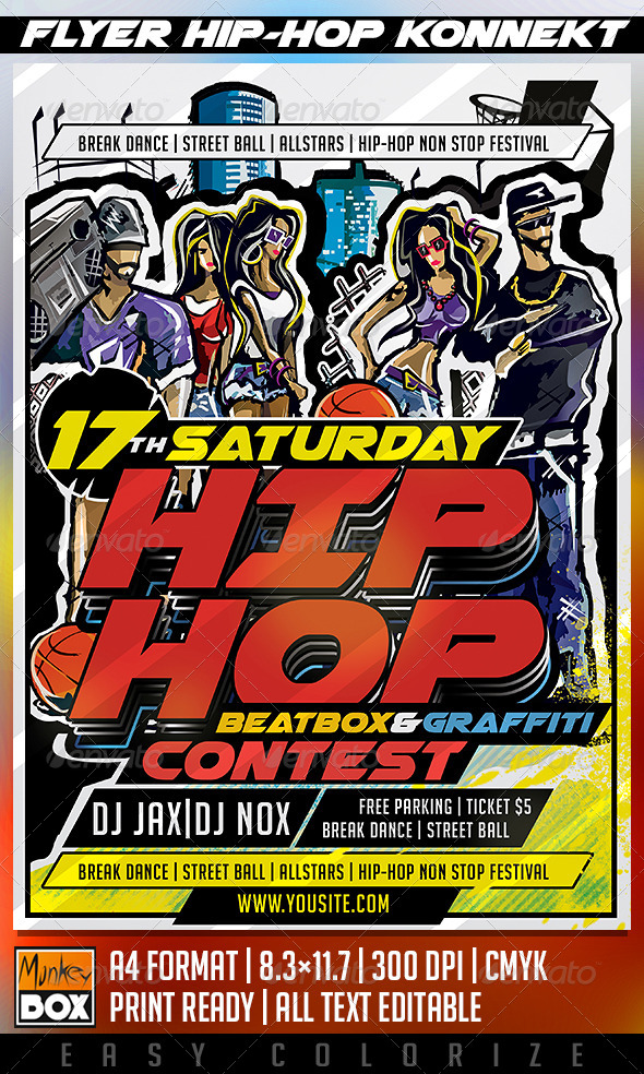 GraphicRiver Flyer Hip-Hop Konnekt 8683888 GraphicRiver Flyer Hip-Hop Konnekt 8683888