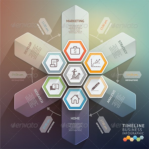 GraphicRiver Arrow Timeline Infographics Template 8695108 GraphicRiver Arrow Timeline Infographics Template 8695108