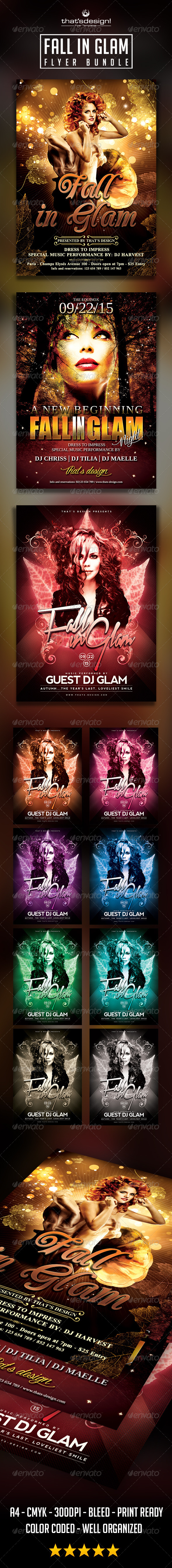 GraphicRiver Fall in Glam Flyer Bundle 8695557 GraphicRiver Fall in Glam Flyer Bundle 8695557