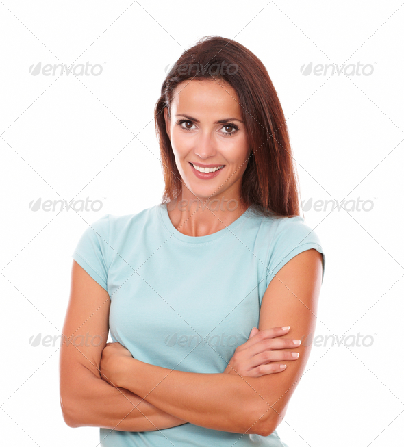 Happy adult woman smiling at you (Misc) Photo Download