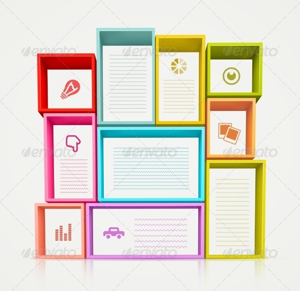 GraphicRiver Colorful Shelves 8696713 GraphicRiver Colorful Shelves 8696713