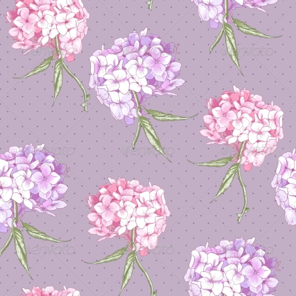GraphicRiver Beautiful Pink Hydrangea Seamless Background 8696716 GraphicRiver Beautiful Pink Hydrangea Seamless Background 8696716