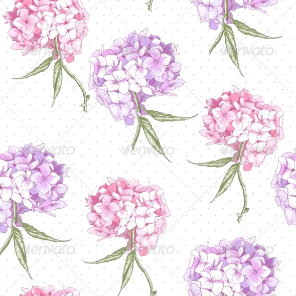 GraphicRiver Beautiful Pink Hydrangea Seamless Background 8696722 GraphicRiver Beautiful Pink Hydrangea Seamless Background 8696722