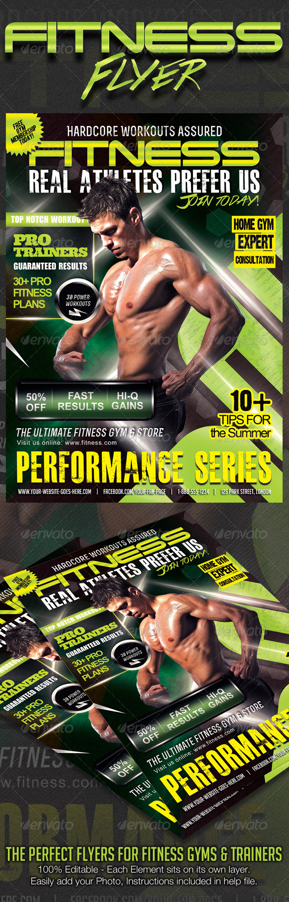 GraphicRiver Ultimate Performance Fitness Flyer 8697102 GraphicRiver Ultimate Performance Fitness Flyer 8697102