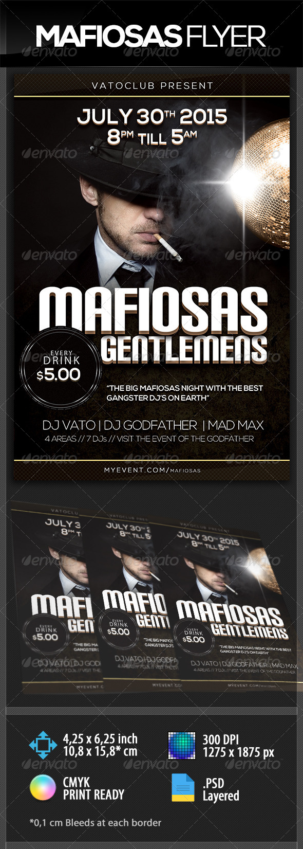 Mafiosos Party Flyer (Events)