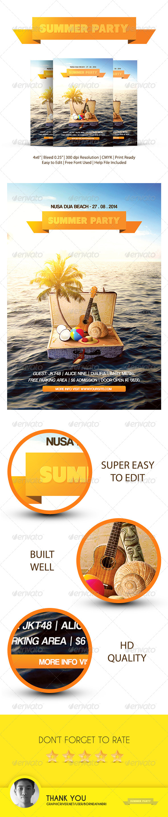 GraphicRiver Summer Party Flyer 8686357 GraphicRiver Summer Party Flyer 8686357