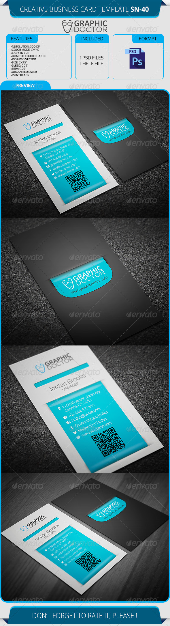 GraphicRiver Creative Business Card Template SN-40 8712617 GraphicRiver Creative Business Card Template SN-40 8712617