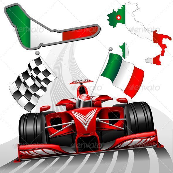GraphicRiver Formula 1 Red Race Car GP Monza Italy 8712678 GraphicRiver Formula 1 Red Race Car GP Monza Italy 8712678