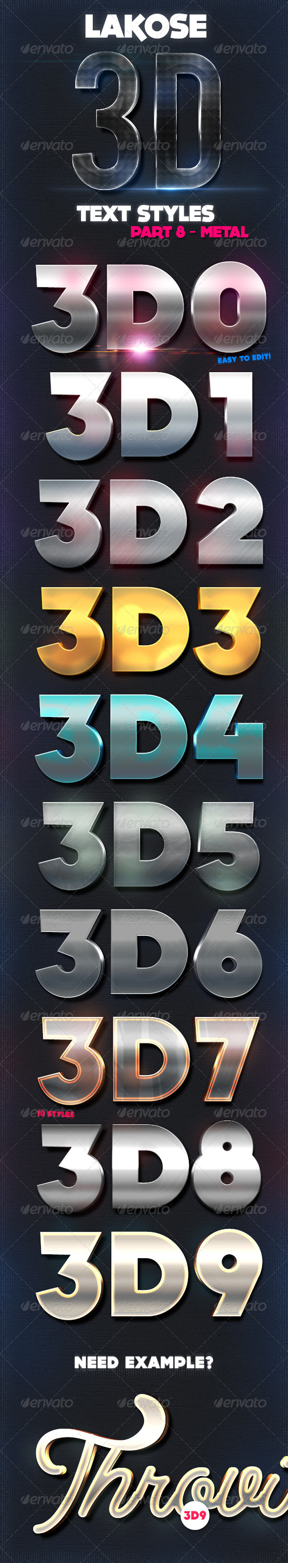 GraphicRiver Lakose 3D Text Syles Part 8 8713267 GraphicRiver Lakose 3D Text Syles Part 8 8713267