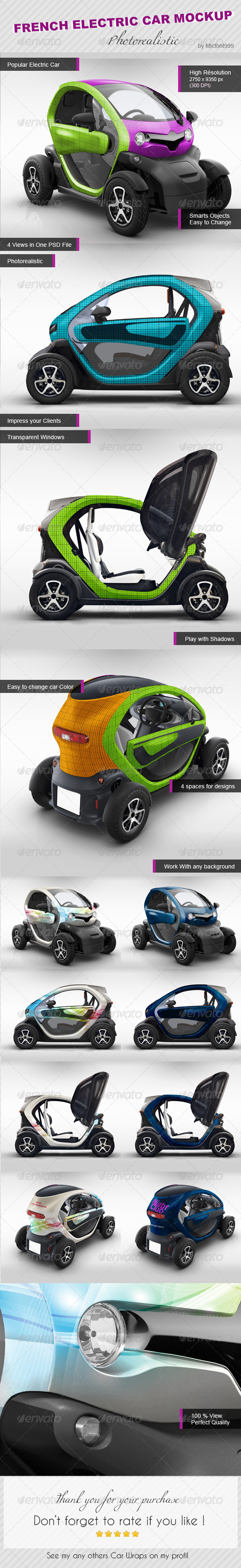 GraphicRiver Photorealistic French Popular Electric Car MockUp 8680953 GraphicRiver Photorealistic French Popular Electric Car MockUp 8680953