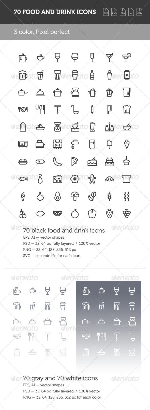 GraphicRiver Food and Drink Icon Set 8690076 GraphicRiver Food and Drink Icon Set 8690076