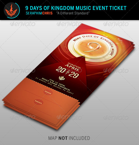 GraphicRiver 9 Days of Kingdom Music Event Ticket Template 8716110 GraphicRiver 9 Days of Kingdom Music Event Ticket Template 8716110