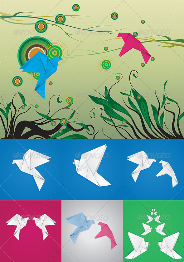 GraphicRiver Origami Pigeon 8717413 GraphicRiver Origami Pigeon 8717413
