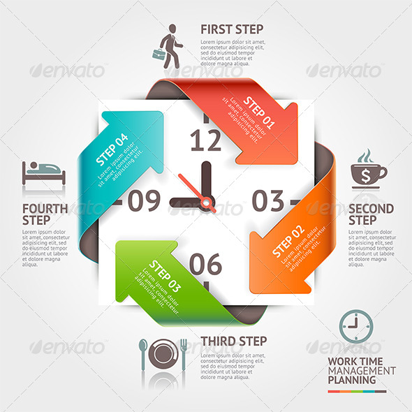 GraphicRiver Arrow Timeline Management Infographics 8718314 GraphicRiver Arrow Timeline Management Infographics 8718314