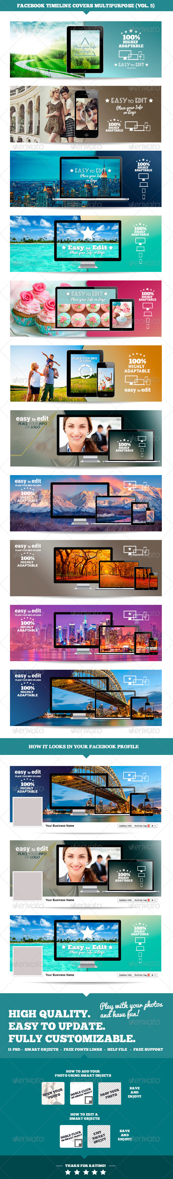 GraphicRiver Facebook Timeline Multipurpose Covers Vol.5 8718913 GraphicRiver Facebook Timeline Multipurpose Covers Vol.5 8718913