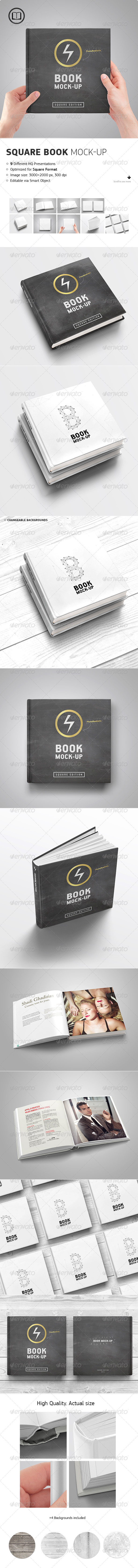 GraphicRiver Square Book Mock-Up 8720820 GraphicRiver Square Book Mock-Up 8720820