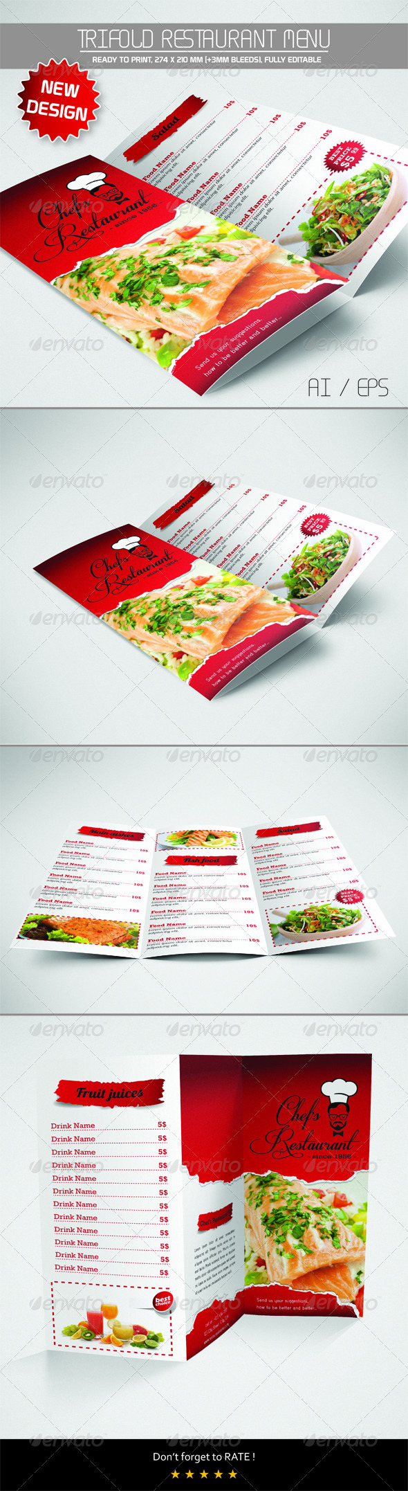GraphicRiver Trifold Menu Template 8721481 GraphicRiver Trifold Menu Template 8721481
