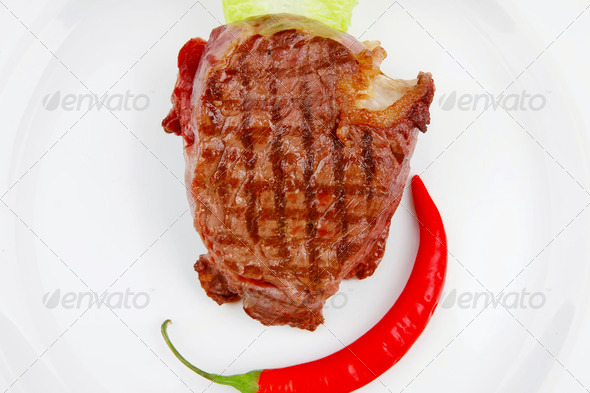 garnished beef (pork) steak (Misc) Photo Download