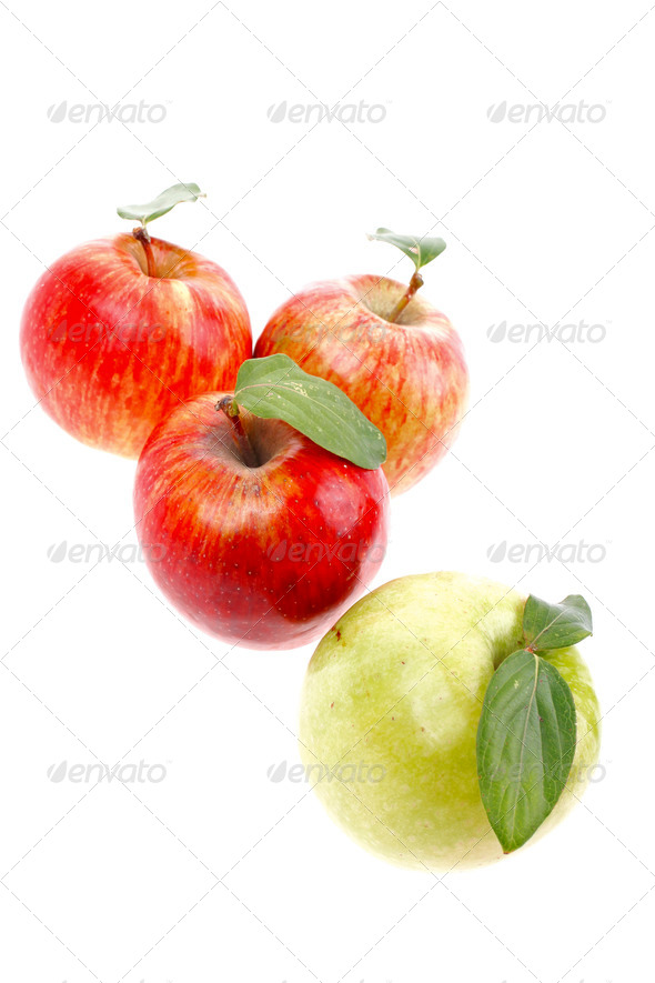 group of red and green ripe apples (Misc) Photo Download