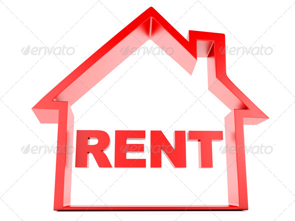 rent house on white background (Misc) Photo Download