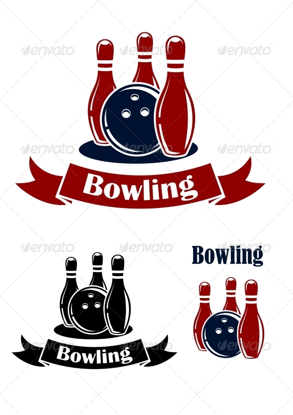 GraphicRiver Bowling Emblems with Ball and Ninepins 8724306 GraphicRiver Bowling Emblems with Ball and Ninepins 8724306