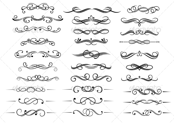 GraphicRiver Calligraphic Elements and Headers Set 8724611 GraphicRiver Calligraphic Elements and Headers Set 8724611
