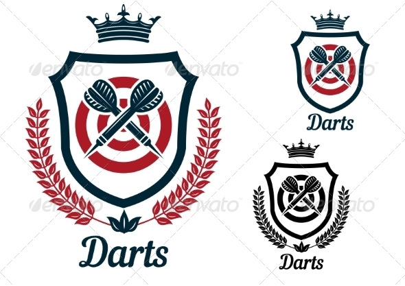 GraphicRiver Darts Emblems or Signs Set 8724626 GraphicRiver Darts Emblems or Signs Set 8724626