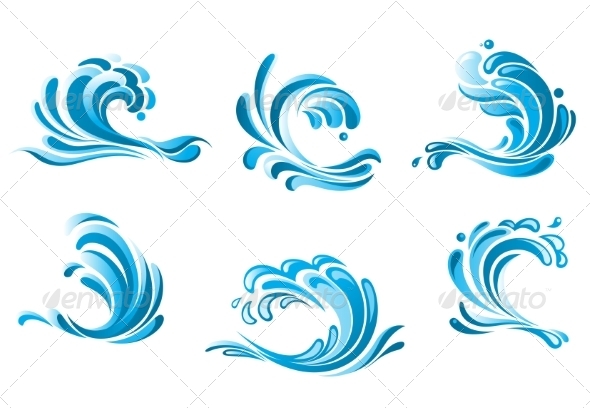 GraphicRiver Blue Water Waves Symbols 8724632 GraphicRiver Blue Water Waves Symbols 8724632