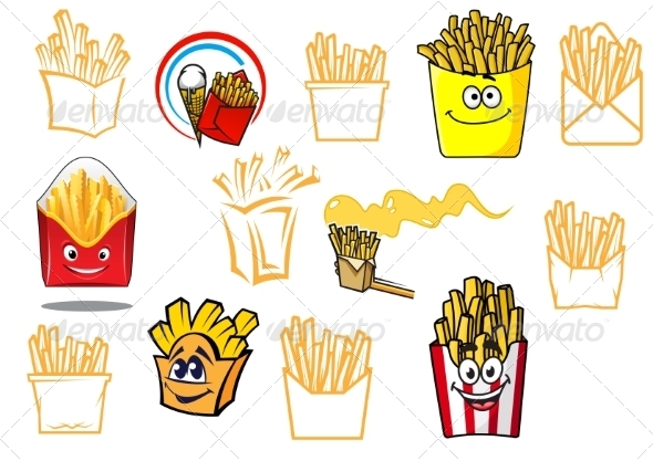 GraphicRiver Cartoon Fries Takeaway Designs 8724670 GraphicRiver Cartoon Fries Takeaway Designs 8724670