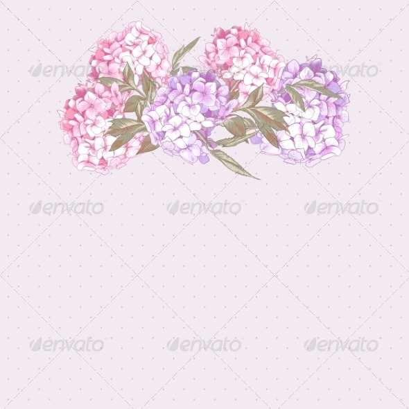 GraphicRiver Vintage Greeting Card with Hydrangea and Peonies 8724829 GraphicRiver Vintage Greeting Card with Hydrangea and Peonies 8724829